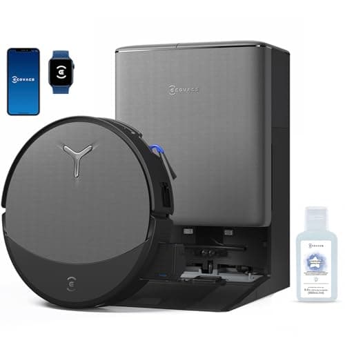 ECOVACS DEEBOT T90 PRO Omni Robot Vacuum and Mop,30,000Pa Blast Suction,OZMO Roller 3.0 Mopping,ZeroTangle 4.0,Hot Water Wash & 145°F Air Dry, AI Obstacle Avoidance (With 2L Cleaning Solution)