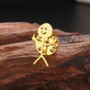 Dreamtimes Smiley Face Figurine Sign Language Spille per donne uomini in acciaio inox dito Stickman Trend Coppia Spilla Pin Punky e stravagante Spilla (Oro) - 2