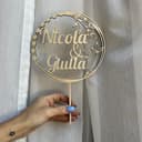 Butterfly Store Cake Topper Personalizzato Nomi in Legno – Decorazione per Torta Matrimonio, Anniversario o Evento Speciale – Stile Boho Elegante – 15x25 cm – Artigianale e su Misura - 3