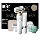 Braun Silk-épil 9 Flex SkinSpa All-in-One Set, Epilierer Damen / Haarentferner für langanhaltende Haarentfernung, Ladyshaver, Mini-Rasierer für den Körper, 9-481 3D, weiß/Gold - 1