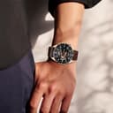 OFFCUP Reloj para Hombre, 55mm Cronografo Relojes, Reloj Analógico de Cuarzo con Luminosa et Fecha Automática, Reloj de Cuero, Negocios Casual Negocios Relojes de Pulsera Regalo para Hombre (Negro) - 6