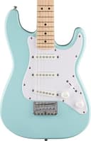 Fender FSR Squier Electric Mini Stratocaster Electric Guitar Pack, Daphne Blue, Ideal For Guitar Beginners. Includes Amp, Cable, Strap, Picks and Clip-On Tuner. - 2
