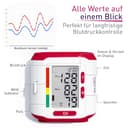 scala SC 6400 rot Handgelenk Blutdruckmessgerät – Präziser Blutdruckmesser mit WHO-Indikator & 85 Speicherplätzen – Fuzzy Logic Technologie – Inkl. Box & Batterien – Manschette 13,5-19,5 cm - 8