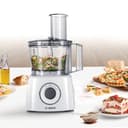 Bosch Robot da Cucina Compatto MultiTalent 3 MCM3200W, Oltre 30 Funzioni, 800W, Ciotola da 2,3 L, Accessorio Frullatore Incluso, Tanti Accessori per Tagliare, Grattugiare, Impastare, Tritare, Bianco - 6