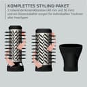 Rowenta Brush Activ' Renewal Rotierende Warmluftbürste, Rechts-/Linkslauf, Keramikbeschichtung, Ionenfunktion, Naturborsten, 2 Temperatur-/Gebläsestufen, Kaltstufe, 1000 Watt, Schwarz, UB9530F0 - 6