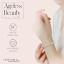 Crystalline Azuria Donna 18ct Placcato Oro Bianco Bracciale Tennis con Bianco Cristalli di Zirconi 18 cm - 3