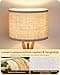 EDISHINE Wooden Bedside Lamp, LED Table Lamp, Living Room, Vintage Table Lamp with Cable, Linen Lampshade, Country House Style, E27 Lamp, Tripod for Bedroom, Living Room, Gift, Beige Natural Wood - 3