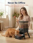 Automatic Cat Feeder Dual Hopper, PalNests 5G/2.4G Smart WIFI Dry Food Auto Dispenser with Timer, 4L Auto Pet Feeder - Customize Feeding Schedule with Stainless Steel Bowl, Contains Desiccant - 3