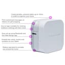 Brother P-touch Cube Bluetooth-Monochrom Beschriftungsgerät (für 3,5 bis 12 mm breite TZe-Schriftbänder, bis zu 20 mm/Sekunde Druckgeschwindigkeit), Hellgrau - 2