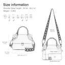 Gladdon Piccola borsa a tracolla da donna con 3 scomparti capienti, alla moda con cinghie a tracolla regolabili e rimovibili in tessuto jacquard. - 6