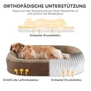 Pawk Orthopädisches Hundebett Mittelgroße Hunde, Vierseitiges Nackenrolle Kissen Hundebett Orthopädisch, Memory Foam Hundekorb Wasserdicht rutschfest, Hundebetten Abnehmbar und Waschbar - 2