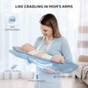 Ixdregan Hamaca para Bebé, Arnés Actualizado de 5-Puntos Eléctrica Silla Mecedora para 0-9 kg de Bebé, App y Control Remoto Hamaca Bebe con 3 Temporizadores, 5Velocidades de Columpio y Melodias Gris - 8