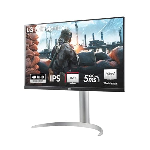 LG, 27 Zoll, Ultra HD 4K Monitor, 68.4cm, 16:9, Super Resolution, 3840 x 2160, 60Hz, 5ms, HDR10, AMD FreeSync, DCI-P3 95%, DisplayHDR 400, 27UP850K-W.AEU - Weiß & Schwarz