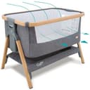Tutti Bambini CoZee® Moisés y Cuna Colecho Bebe 2 en 1 - Minicuna Colecho de Plegado Rápido - Colchón Transpirable 6 Alturas Incluido - Ventana Malla Transpirable - 0-6 Meses (Roble y Carbón) - 1