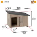 Ferplast Caseta para Exteriores, Caseta para Perros Argo 50 de Madera FSC con Pintura no Tóxica, Resistente a los Rayos U.V. - 2