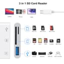 [Apple MFi Certified] USB C SD Card Reader for iPhone 17 16 15 Pro Max iPad MacBook, 3-in-1 Type C Memory Trail Camera Card Adapter with Dual Slots & USB Port for Mac MacBook Pro/Air Android Laptop - 4