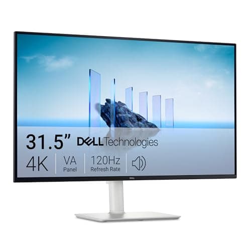 Dell 32 Plus Monitor - S3225QS, 4K UHD (3840x2160), 120Hz, VA, 4ms, AMD FreeSync Premium, 95% DCI-P3, HDR10, Height Adjust, Built-in Speakers, DisplayPort, 2 HDMI, 3 Year Warranty