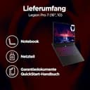 Lenovo Legion Pro 7 Gaming AI Laptop | 16" WQXGA OLED 240Hz Display | AMD Ryzen 9 9955HX | 32GB RAM | 1TB SSD | NVIDIA GeForce RTX 5070Ti | Windows 11 | QWERTZ | Schwarz | 3 Monate GamePass - 12