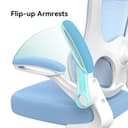 Aevoriax N56 Ergonomic Office Chair - Dual Backrest Design, Adjustable Lumbar Support, Thick Padded Seat, Flip-Up Armrests, Tilt Function - Ideal for Home Office, Gaming & Conference, Blue - 6