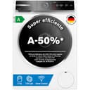 Bosch WGB24402IT Serie 8 Lavatrice smart a carica frontale, 9 kg, 1400 giri, Efficienza energetica A -50%, motore inverter con 10 anni di garanzia, riduce le pieghe, Bianco, 60 Cm - 1
