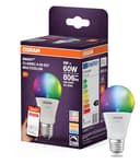 Osram SMART LED Lampe A60 Kolbenform E27, 9W ZigBee 3.0, RGBW 16 Mio. Farben, dimmbar, App Steuerung, Alexa - 1