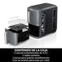 Ninja Double Stack XL Freidora de aire, 9,5 l, Doble cesta vertical, 4 niveles de cocción, 2 cestas y 2 rejillas, diseño para ahorrar más espacio, 6 funciones de cocción, 8 porciones, en gris, SL400EU - 2