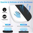 rattantree Sedia da Ufficio con Supporto Lombare, Sedia Ufficio Ergonomica con Braccioli Regolabili in Rete Traspirante, Altezza Regolabile e Schienale Inclinabile con Ruote Girevoli, Nero - 7