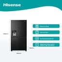 Hisense RS818N4TFE Frigorifero Side By Side, 632 L, Classe E, Black Inox, Display Touch con Voice Control - 2