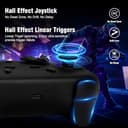 DuLingKer Mando PC con Carga Base, Mando Inalámbrico para Switch 2/Switch/PC Windows/Steam/OLED/Lite, Gaming Mandos con Hall Efecto Trigger/Joystick(Sin Deriva), Luz RGB, Botón M1/M2 Negro - 4