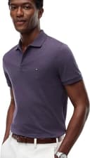 Tommy Hilfiger Polo de algodón líquido REG Seasonal MW0MW39994 S/S para Hombre, Color Morado, Talla XL, Morado (Mulberry Haze Heather), XL - 3