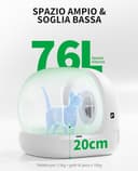 PETKIT Pura Max 2 Lettiera Gatto Autopulente, Lettiera Automatica per Gatti,Capacità Massima 76L,XSecure,Antiodore,Controllo APP per Più Gatti(Non Contiene Spray Deodorante) - 2