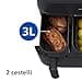 Philips Airfryer Serie 5000 doppio cestello con vapore-Frittura ad aria, cottura a vapore o combinata 19 metodi di cottura; Capacità 9L (3L + 6L), Tecnologia RapidAir Plus, Auto SteamClean (NA550/00) - 4