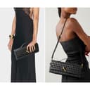 Bolso de mano tejido para mujer - Bolso de cuero tejido - Bolso de hombro - Bolso de noche formal, Medium - 2