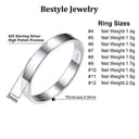 Bestyle Ring Damen 925 Sterling Silber Verlobungsring Ringbreite 3mm Größe 52 Hochzeitsringe Eheringe Verlobungsring Trauringe Ewigkeitsring - 7