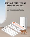 PETKIT Automatic Cat Feeder, 2.4GHz Auto Cat Feeder with App Control 3L, Low Food & Blockage Sensor, 304 Stainless Steel Bowl, Fresh Lock Technology,1-30 Meals/Day Anti-Clog Pet Feeder, White - 3