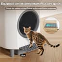 Ellenpent Arenero Gatos Autolimpiable, Caja Arena Gato Automatica con App Control, Antifugas/Atrapamiento/Olores, 90L para Múltiples Gatos, Vaciado con Un Solo Botón, Fácil de Limpiar - 8