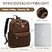 RAVUO Cord Backpack Men Women School Backpack Teenager for Girls and Boys 15.6 Inch Laptop Backpacks Backpack Women Men Daypacks with Side Pockets, brown - 2