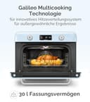 Smeg, COF01WHEU, Dampf-Kombibackofen, 10 Kochfunktionen, 33 automatische Rezepte, abnehmbarer Tank, Dampfgaren, Entkalkungsfunktion, 1800 W Leistung Weiß - 2