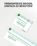 PETKIT Katzentoilettenbeutel mit Zugbändern, Beutel für Katzentoilette für Pura MAX 2 und PUROBOT Max Pro,Kratzfest für Haustier Katze Hunde Hundekot Katzenstreu 5 Rollen*18 (90 Stück) - 3