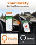 TOCOL Funda para iPhone 17 Pro, Protección Lente Cámara, Anillo Magnético Integrado, Compatible con Magsafe, Protección contra Caídas, Translúcida Mate Trasera, Titanio Negro - 3