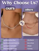 Dochais Collana Argento 925 Donna Ragazze 2mm/3mm Catenina Argento 925 Donna Uomo Sottile 41/46/51/56 cm Collane Minimaliste Regali Gioielli - 6