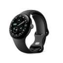 Google Pixel Watch 4 (41 mm) – Android-Smartwatch mit gewölbtem Display und Fitness-Tracking und Unterstützung von Gemini – Aluminiumgehäuse in Matte Black – Sportarmband in Obsidian – LTE - 1