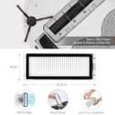 Accessory Set for Dreame L20 Ultra / L20 Ultra Complete Robot Vacuum Cleaner, 6 Dust Bags, 2 Main Brushes, 4 Mop Wipes, 4 Filters, 6 Side Brushes, Robot Vacuum Cleaner Replacement Parts Accessories - 7