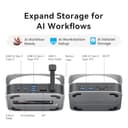 VENTION Dock 10-in-1 Mac Mini M4/M4 Pro con DisplayPort 4K@240Hz/144Hz, alluminio Hub con Alloggiamento M.2 NVMe fino a 8TB, 5 x 10Gbps USB-A & USB-C Ports, Lettore SD/TF, Audio 3.5mm - 3