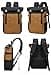 DremFreo Vintage Backpack Made of Oxford Fabric and PU Leather for Laptop 15.6 Inch Expandable 19-24L with Multiple Pockets Daypack Travel #512, brown - 3