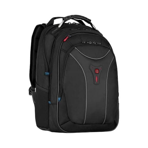 Wenger Carbon Mochila para portátil, portátil de hasta 17 pulgadas, organizador de artículos, 30 l, mujer hombre, oficina viajes universidad, negro, 600637