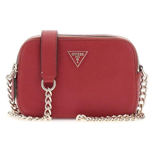 GUESS bolso bandolera Noelle II Crossbody Camera Bag Garnet rojo oscuro