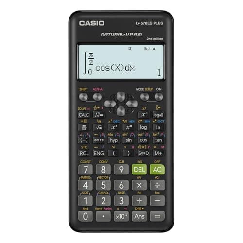 Casio Fx-570Es Plus 2 wissenschaftlicher Taschenrechner mit 417 Funktionen, Schwarz