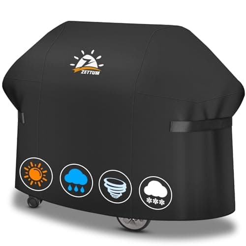 Zettum Funda para Barbacoa de 165 cm – 7131 para Parrilla Weber Genesis 400 Series 4 quemadores, Resistente e Impermeable, Cubierta de Poliuretano para Weber Genesis E435, E410, E440 (165x63x113cm)