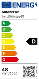 AmazeFun LED Deckenlampe 48W - Deckenlampe Dimmbar & RGBIC Nachtlicht - Smart Deckenleuchte mit Fernbedienung - Alexa/Google kompatibel, 4500lm, für Wohnzimmer, Schlafzimmer, Küche (48W-37CM) - 9